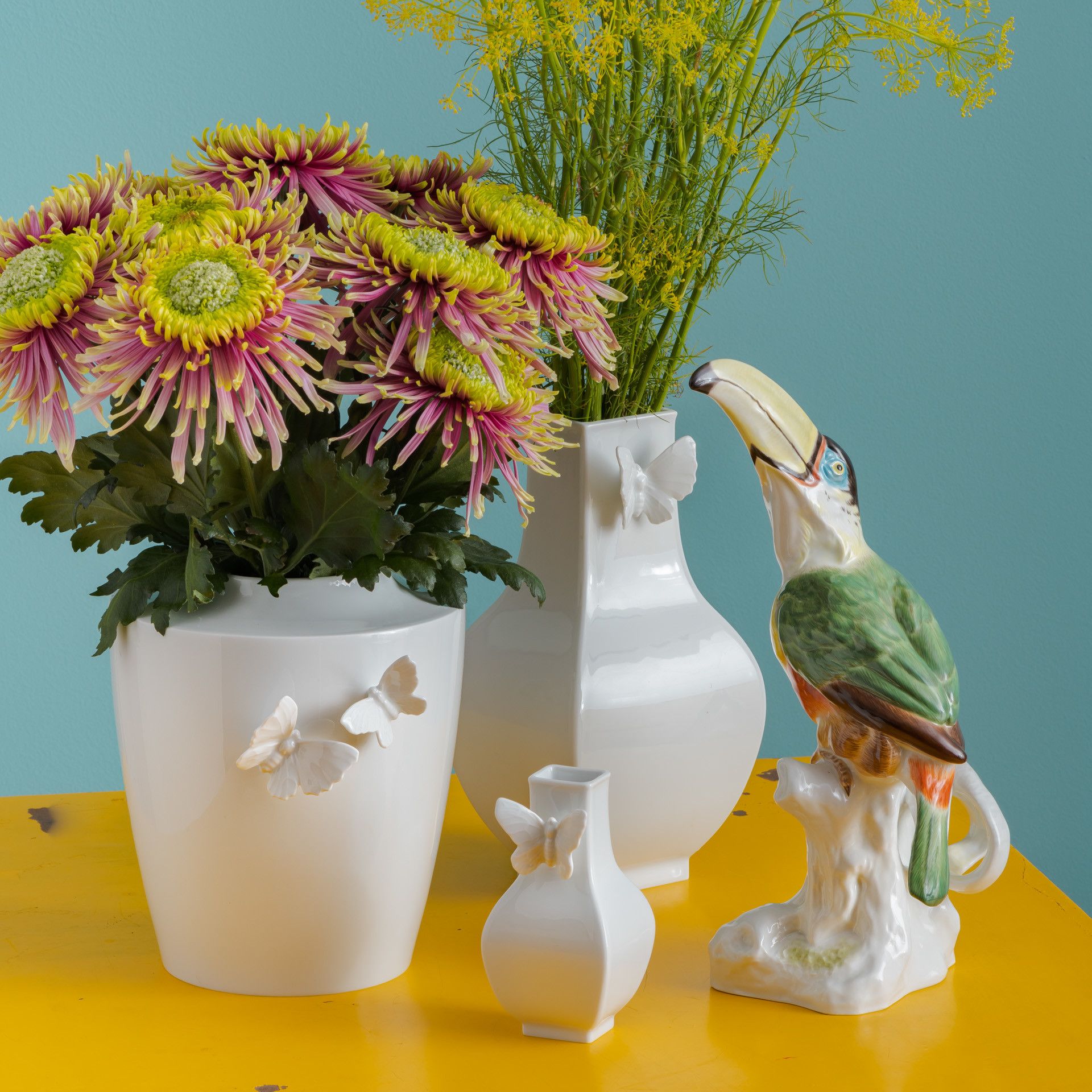 Vase "Butterfly Collection", round small