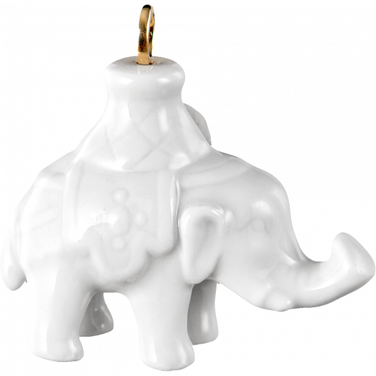 ANIMAL PENDANT ELEPHANT WHITE