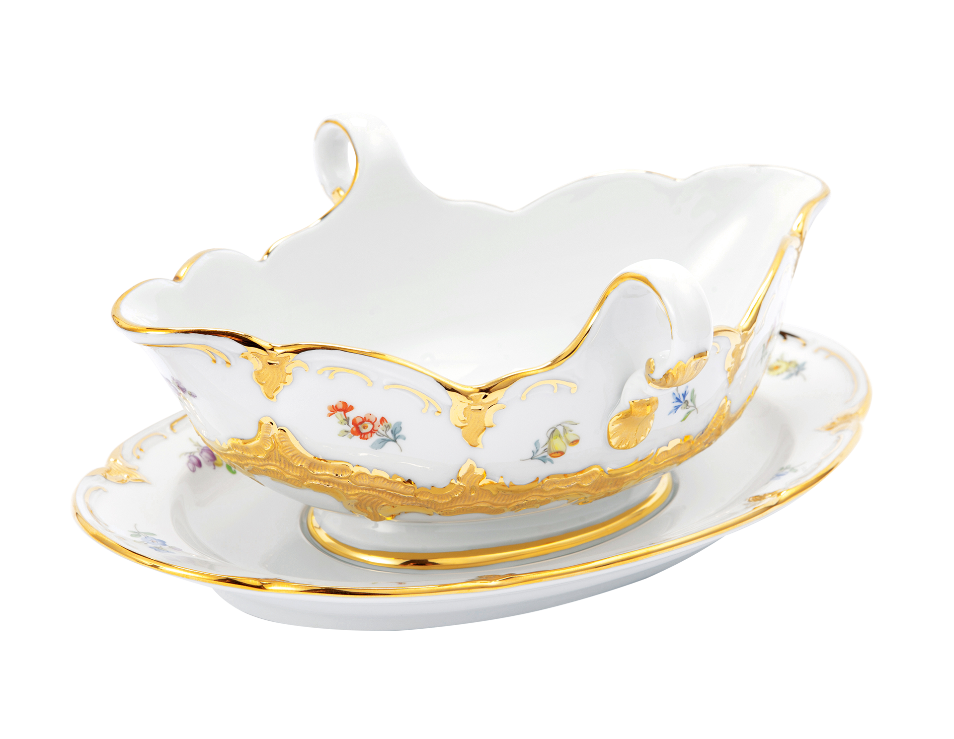 B-FORM 플라워 골드 그레이비 보트