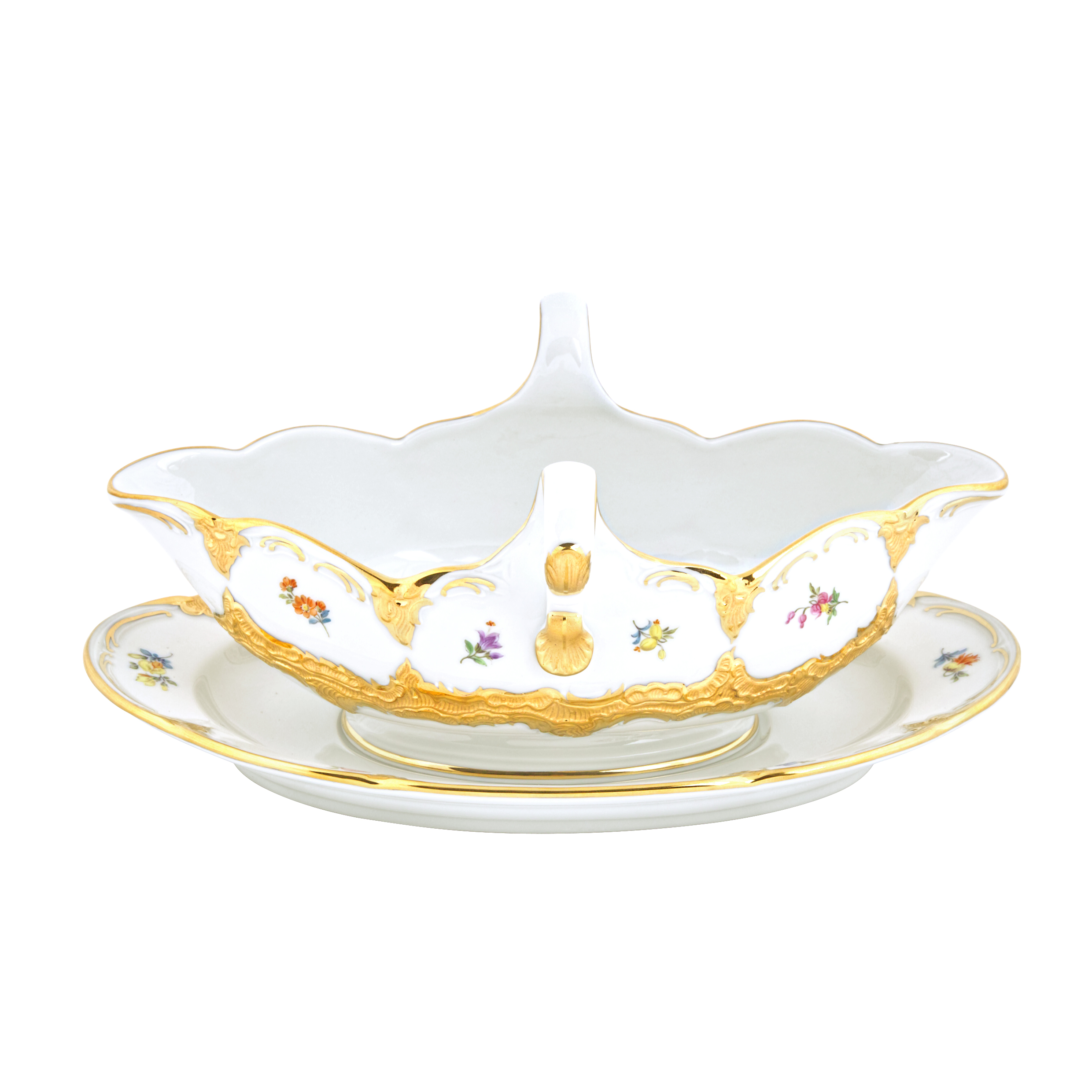 B-FORM 플라워 골드 그레이비 보트