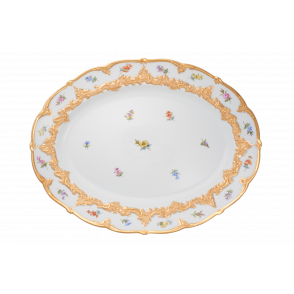 B-FORM 플라워 골드 오발 플레터 40cm