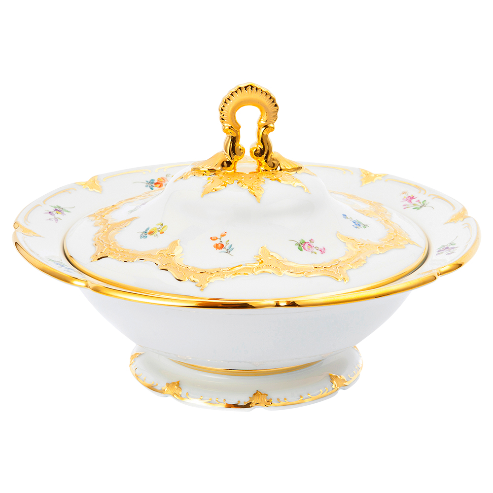 B-FORM 플라워 골드 리드 보울