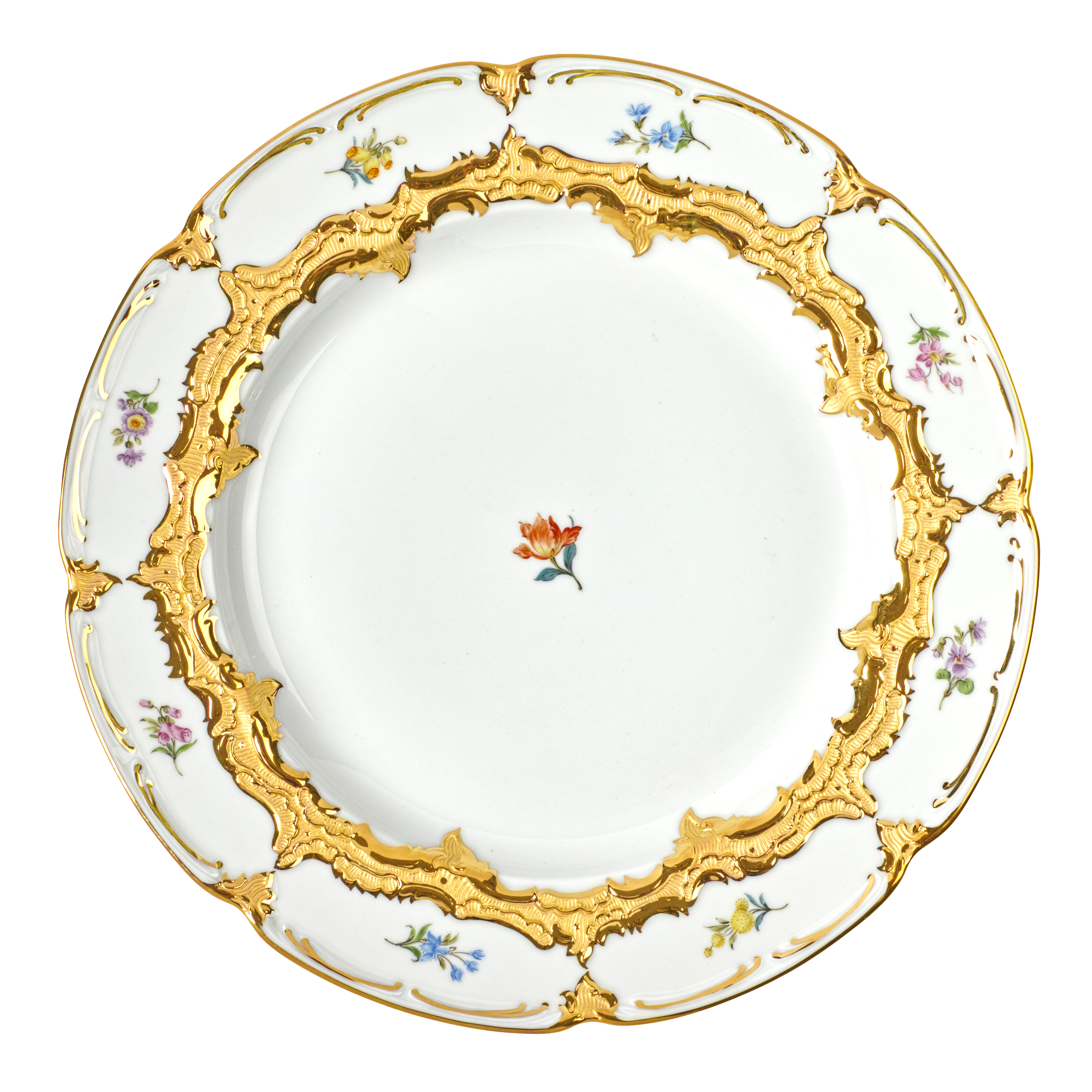 B-FORM 플라워 골드 디너 플레이트