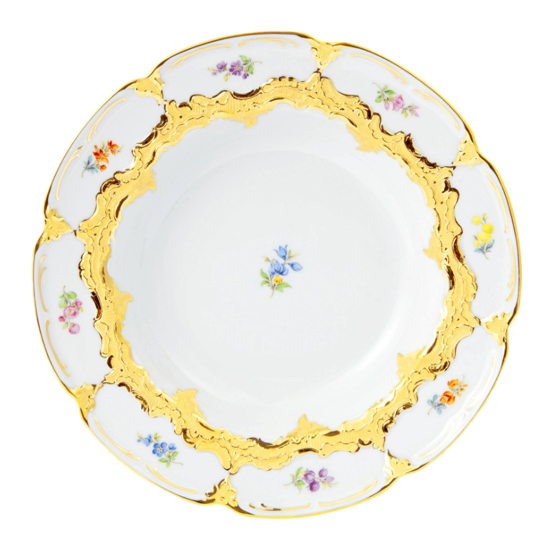 B-FORM 플라워 골드 스프 플레이트