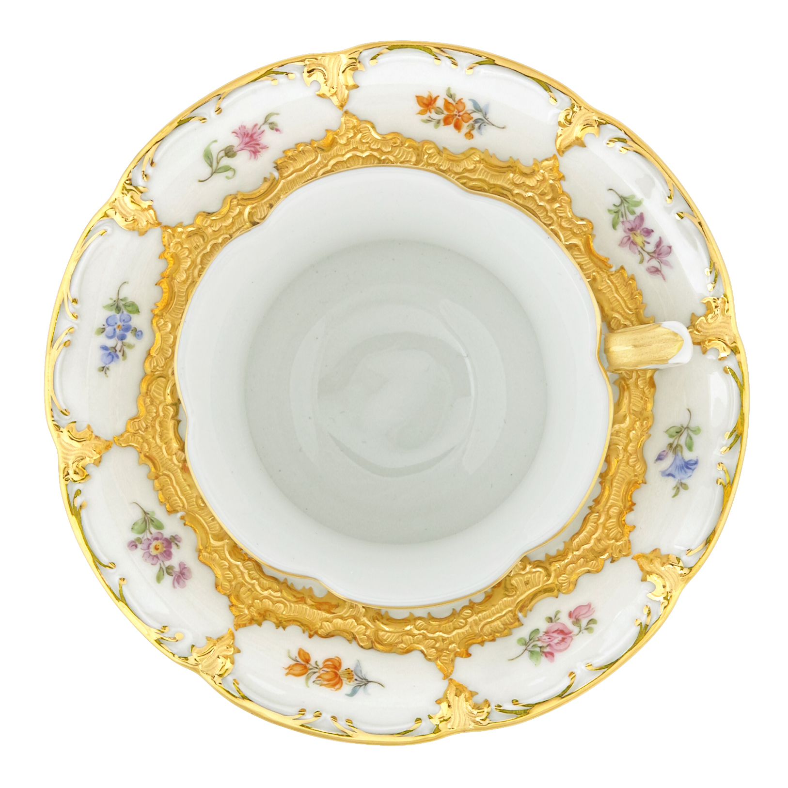 B-FORM 플라워 골드 에스프레소 컵 앤 소서