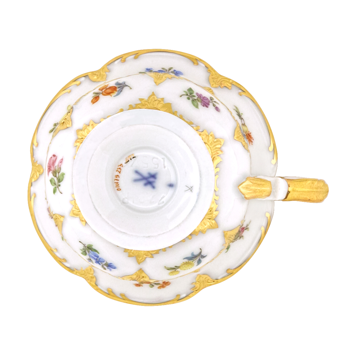 B-FORM 플라워 골드 에스프레소 컵 앤 소서