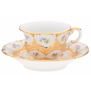 B-FORM 플라워 골드 에스프레소 컵 앤 소서