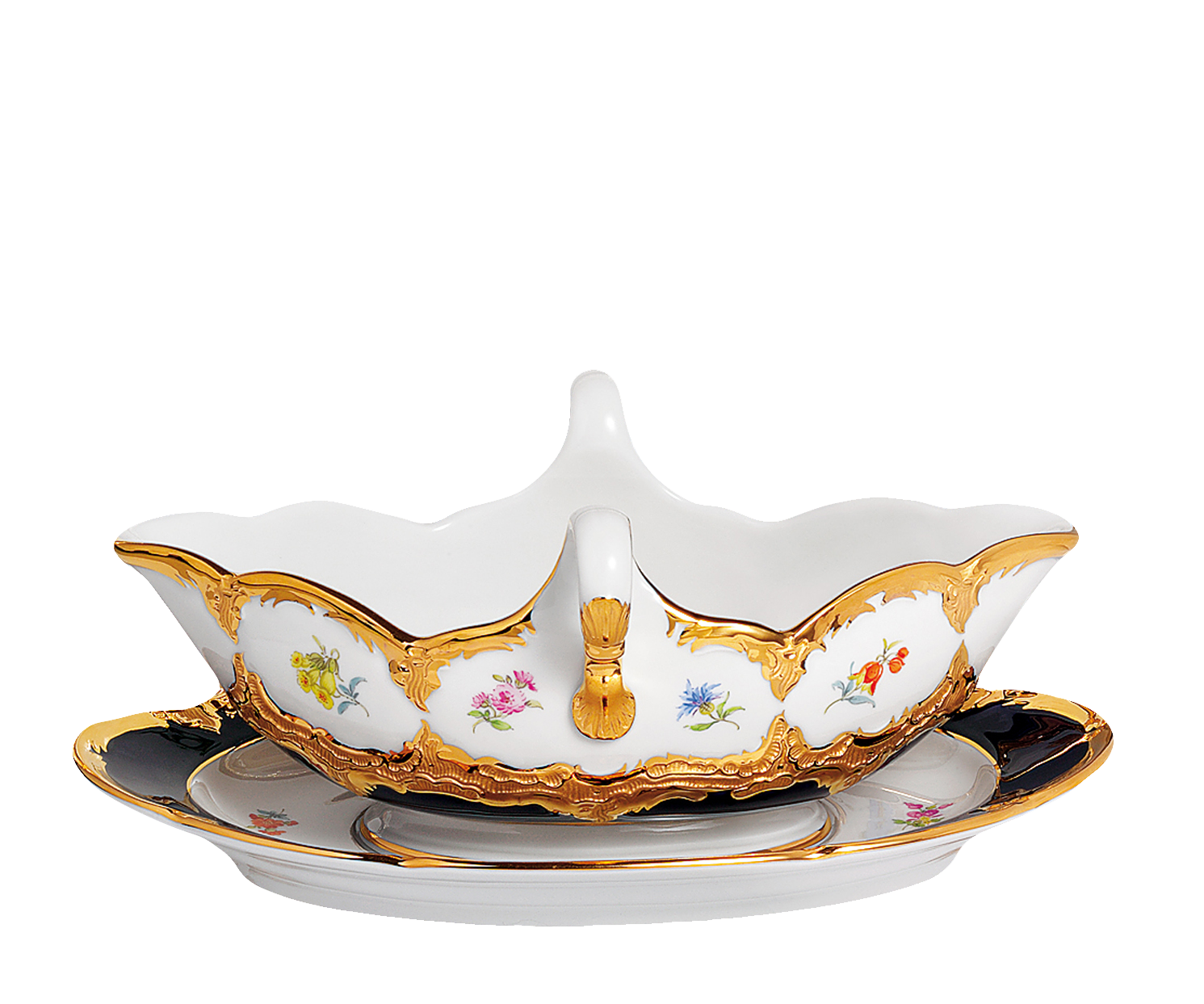 B-FORM 비폼 플라워 블루 그레이비 보트