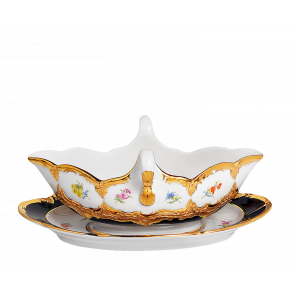 B-FORM 비폼 플라워 블루 그레이비 보트