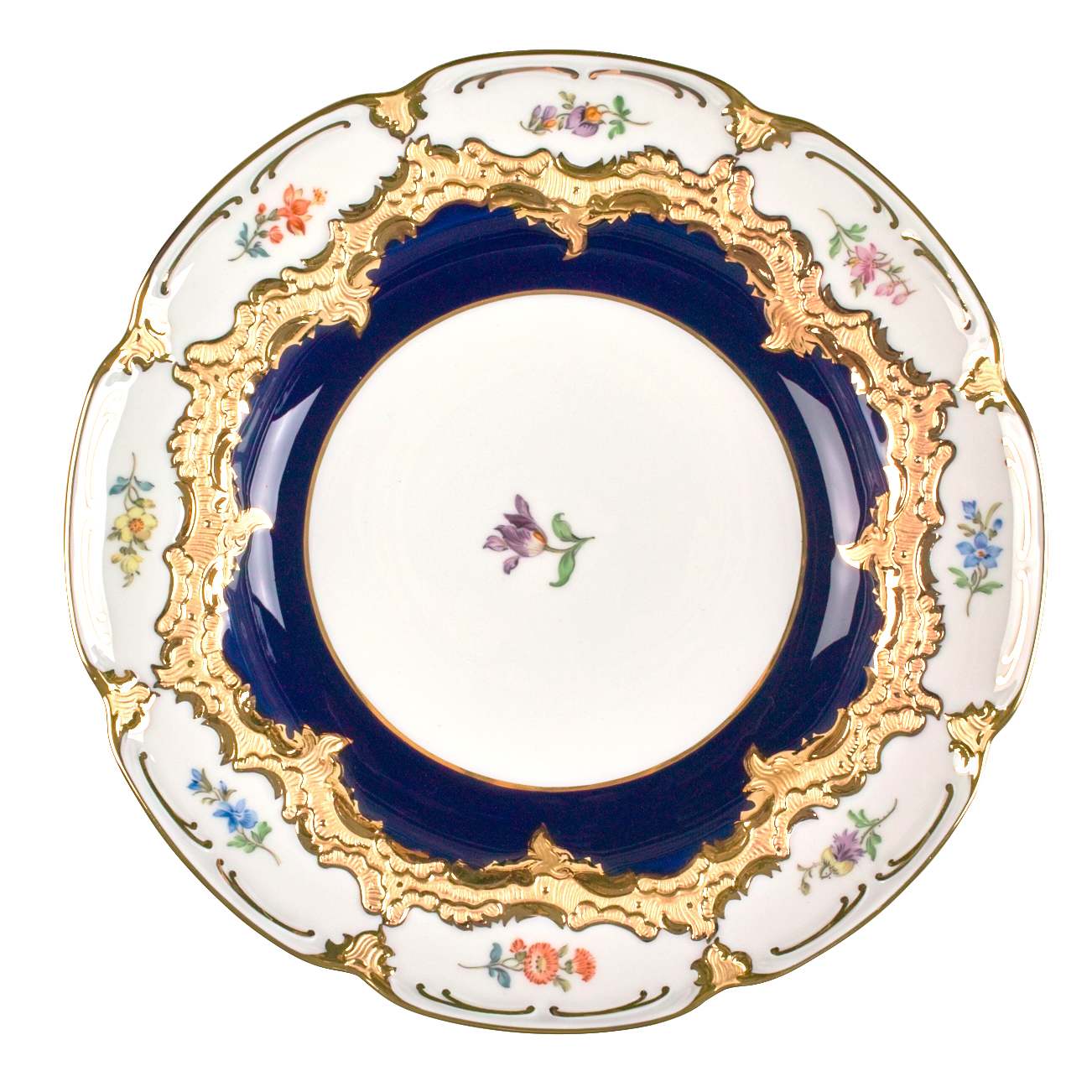 B-FORM 비폼 플라워 블루 플레이트 (L)