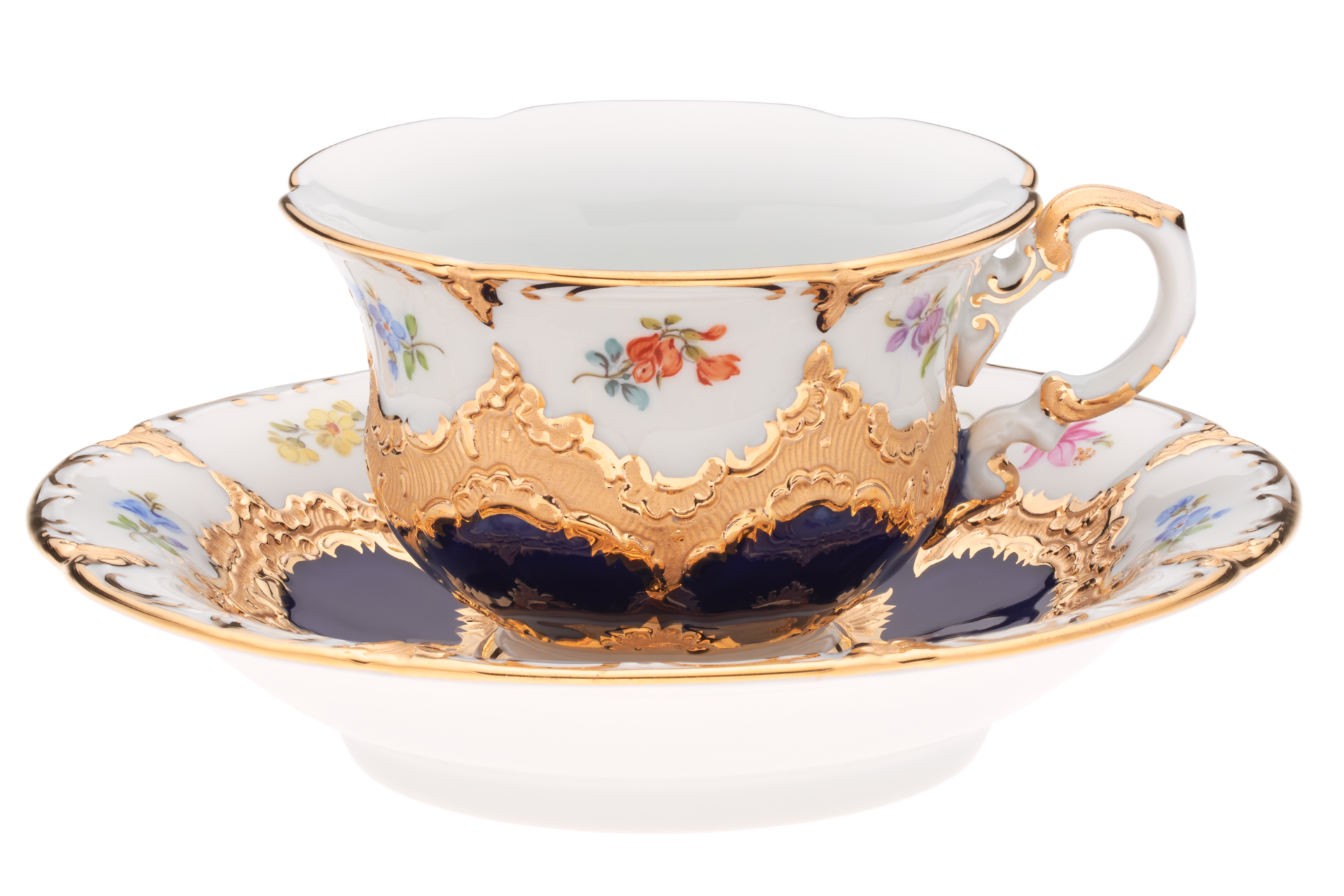 B-FORM 비폼 플라워 블루 에스프레소 컵 앤 소서