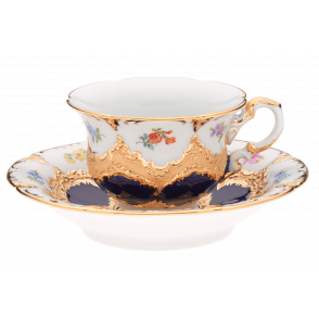 B-FORM 비폼 플라워 블루 에스프레소 컵 앤 소서