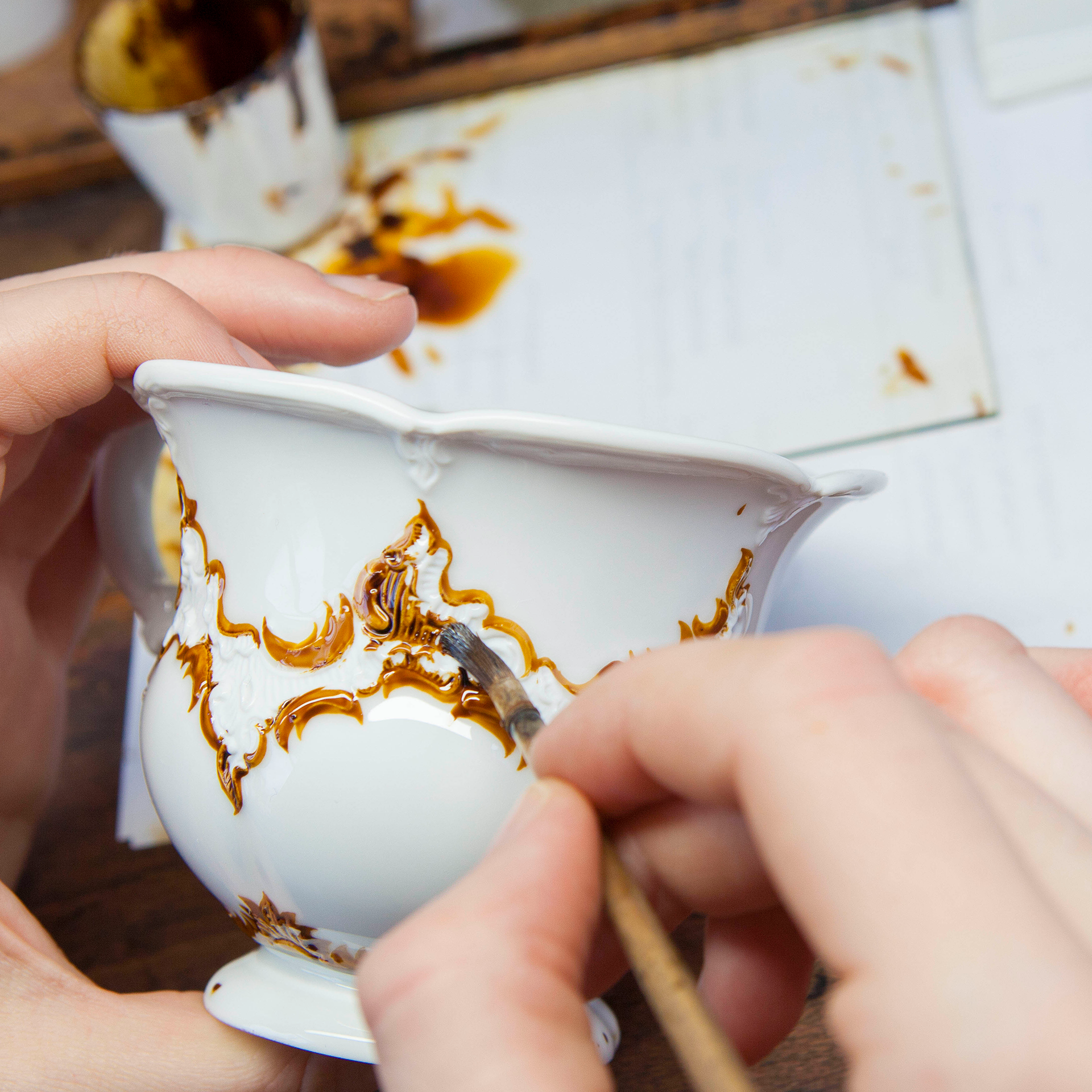 B-FORM 비폼 플라워 블루 티팟