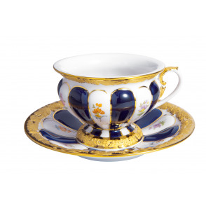 X-FORM 엑스폼 플라워 블루 에스프레소 컵 앤 소서