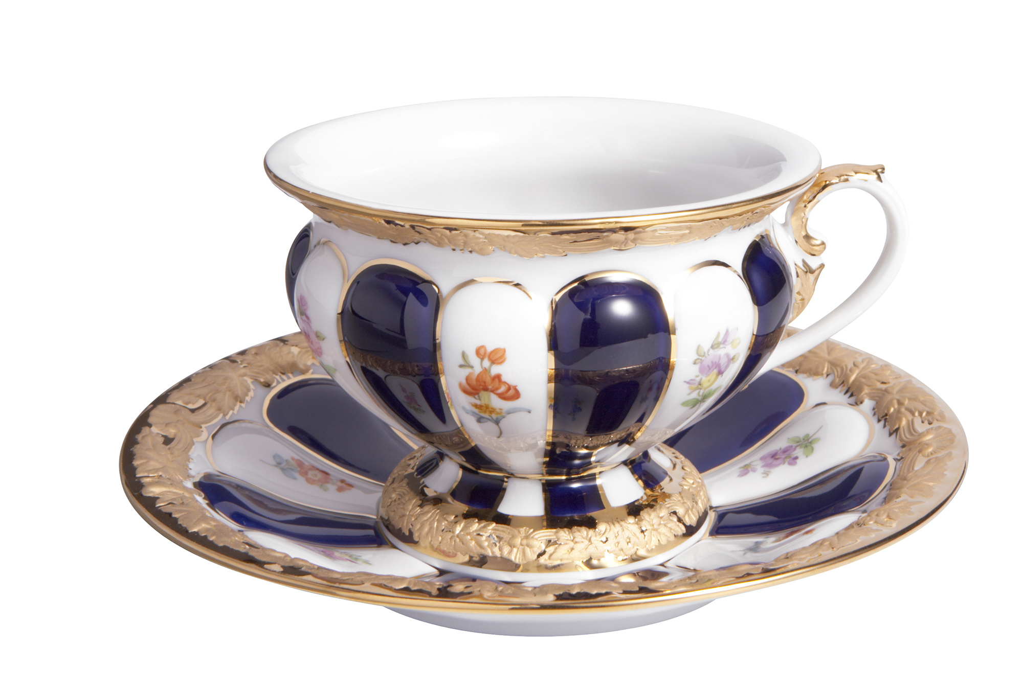 X-FORM 엑스폼 플라워 블루 커피 컵 앤 소서