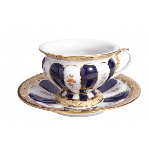 X-FORM 엑스폼 플라워 블루 커피 컵 앤 소서