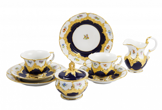 B-FORM 비폼 플라워 블루 커피 세트