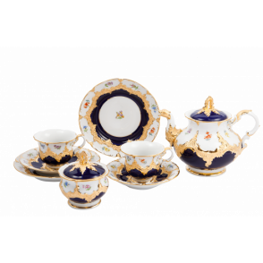 B-FORM 비폼 플라워 블루 티 세트