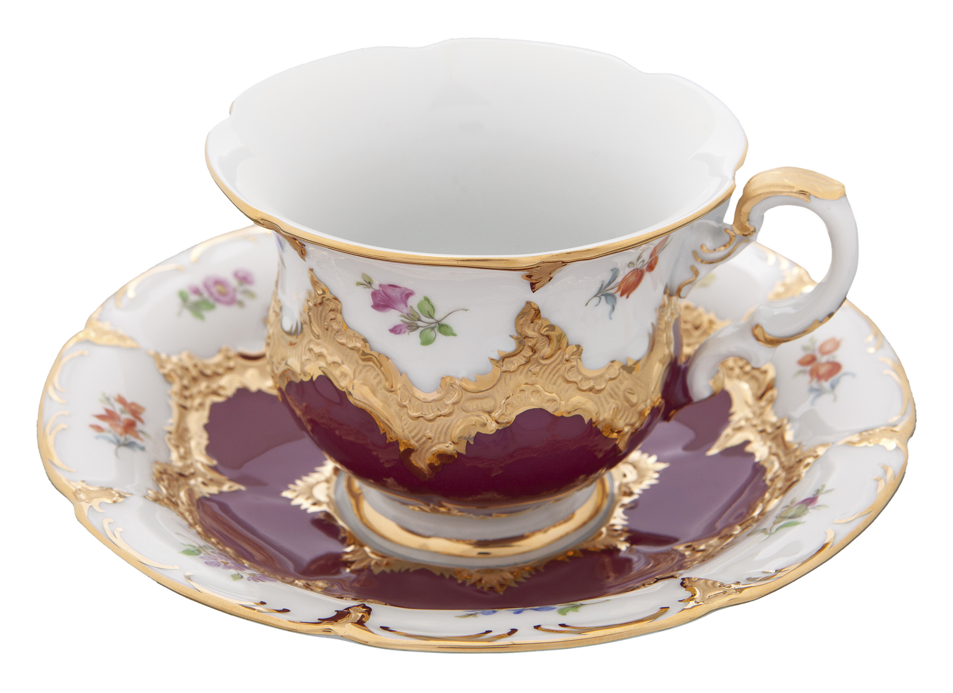 B-FORM 비폼 플라워 퍼플 커피 컵 앤 소서