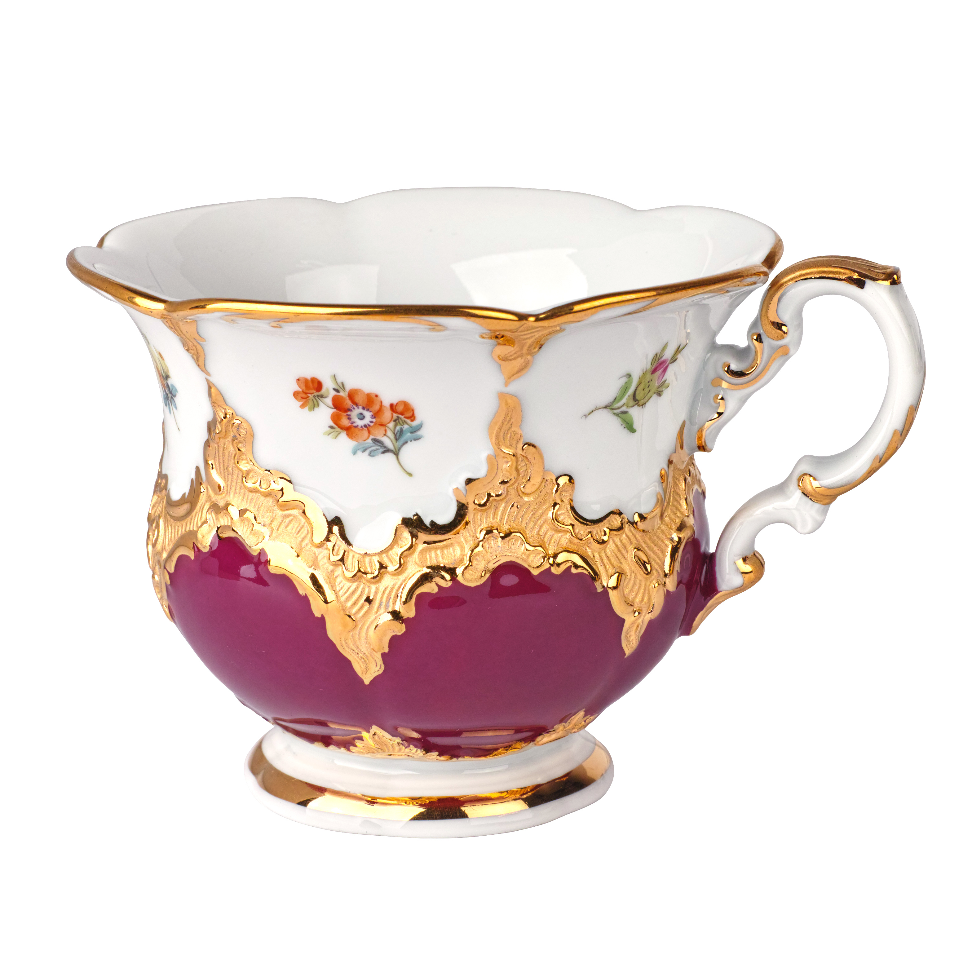 B-FORM 비폼 플라워 퍼플 커피 컵 앤 소서