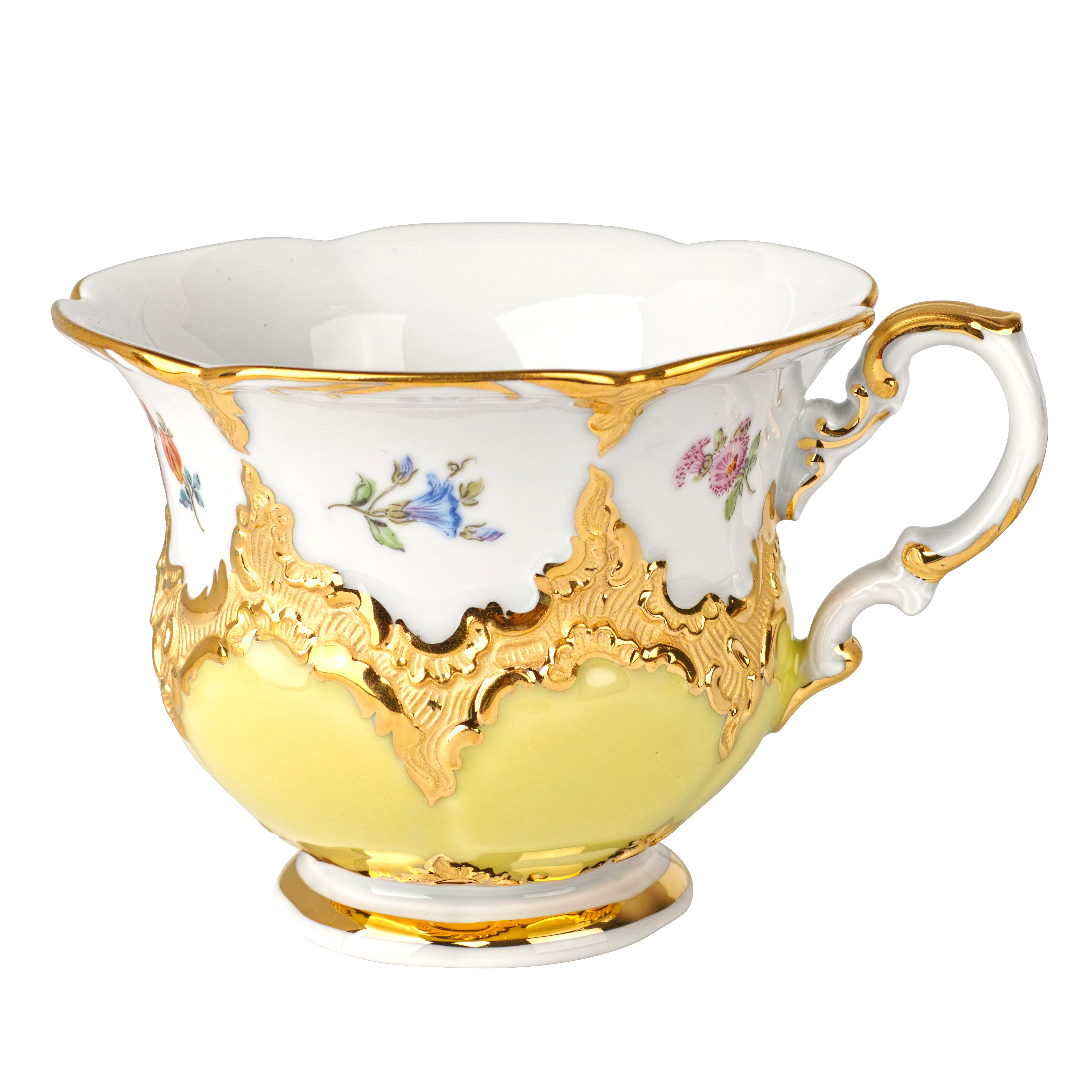 B-FORM 비폼 플라워 옐로우 커피 컵 앤 소서