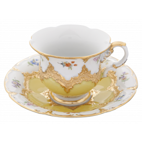 B-FORM 비폼 플라워 옐로우 커피 컵 앤 소서