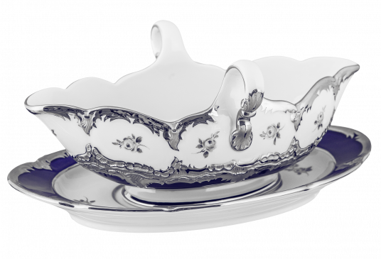 B-FORM 비폼 플라워 플래티넘 그레이비 보트