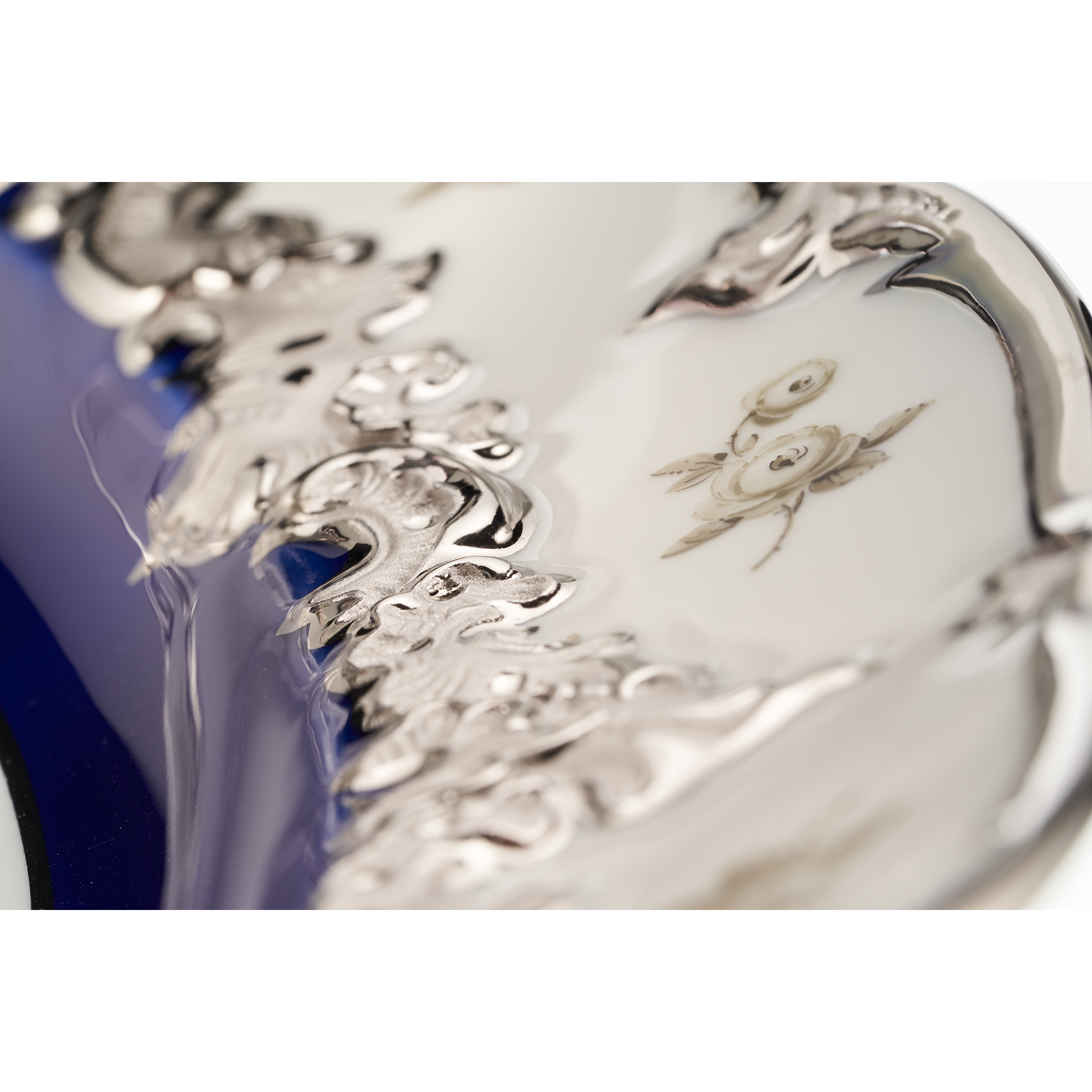 B-FORM 비폼 플라워 플래티넘 오발 플레터 40cm