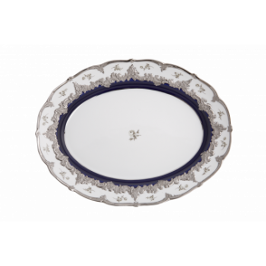 B-FORM 비폼 플라워 플래티넘 오발 플레터 40cm