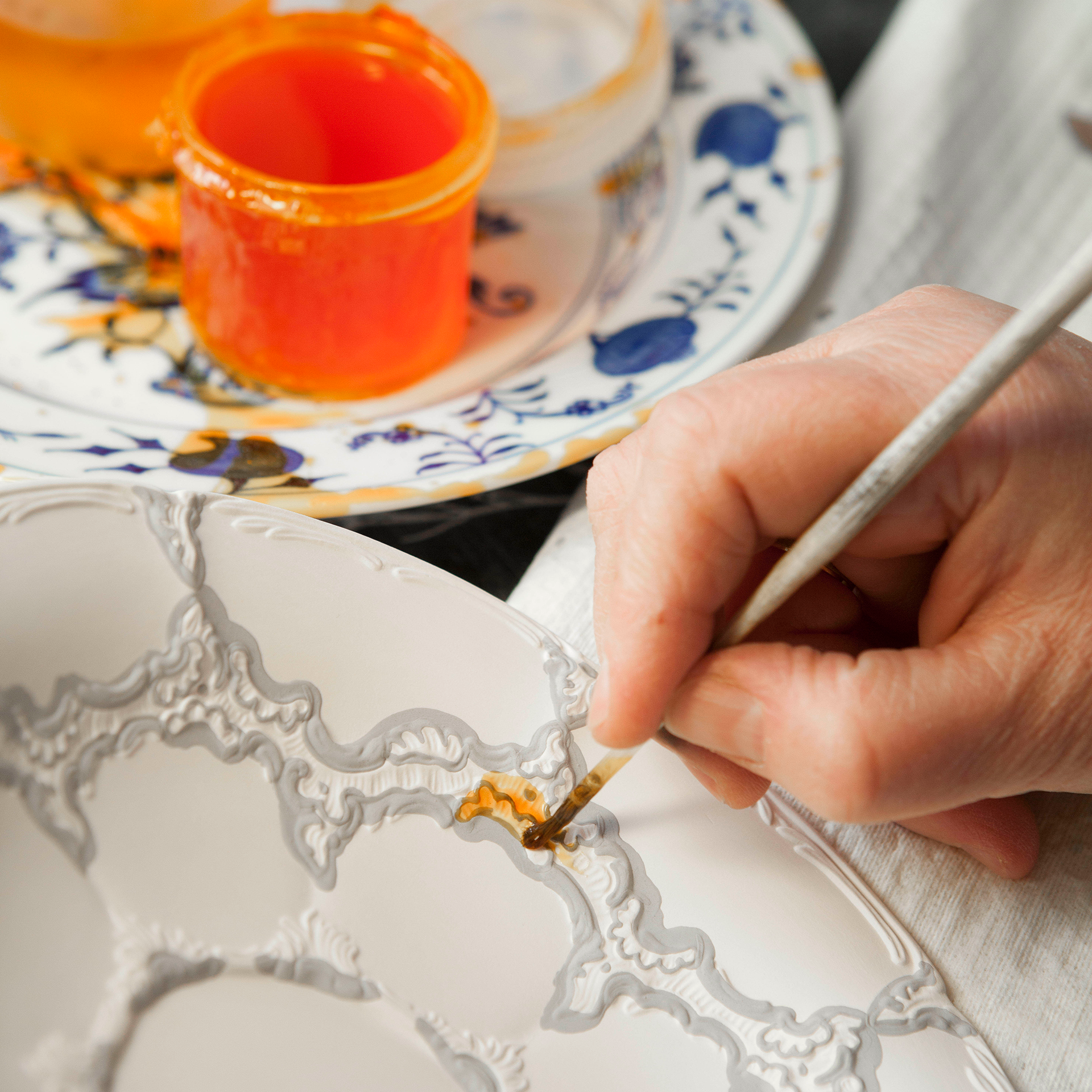 B-FORM 비폼 플라워 플래티넘 플레이트 (L)