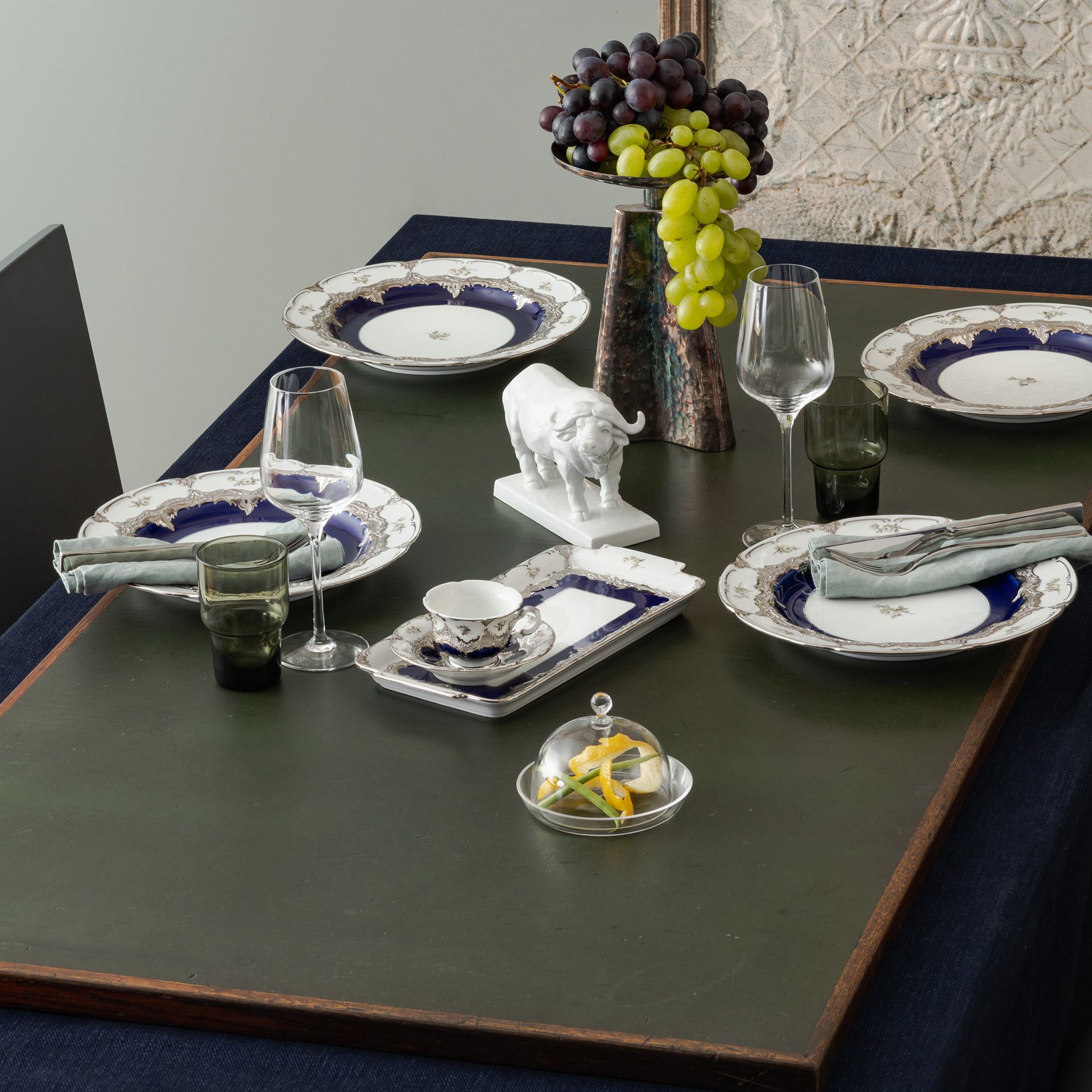 B-FORM 비폼 플라워 플래티넘 플레이트 (L)