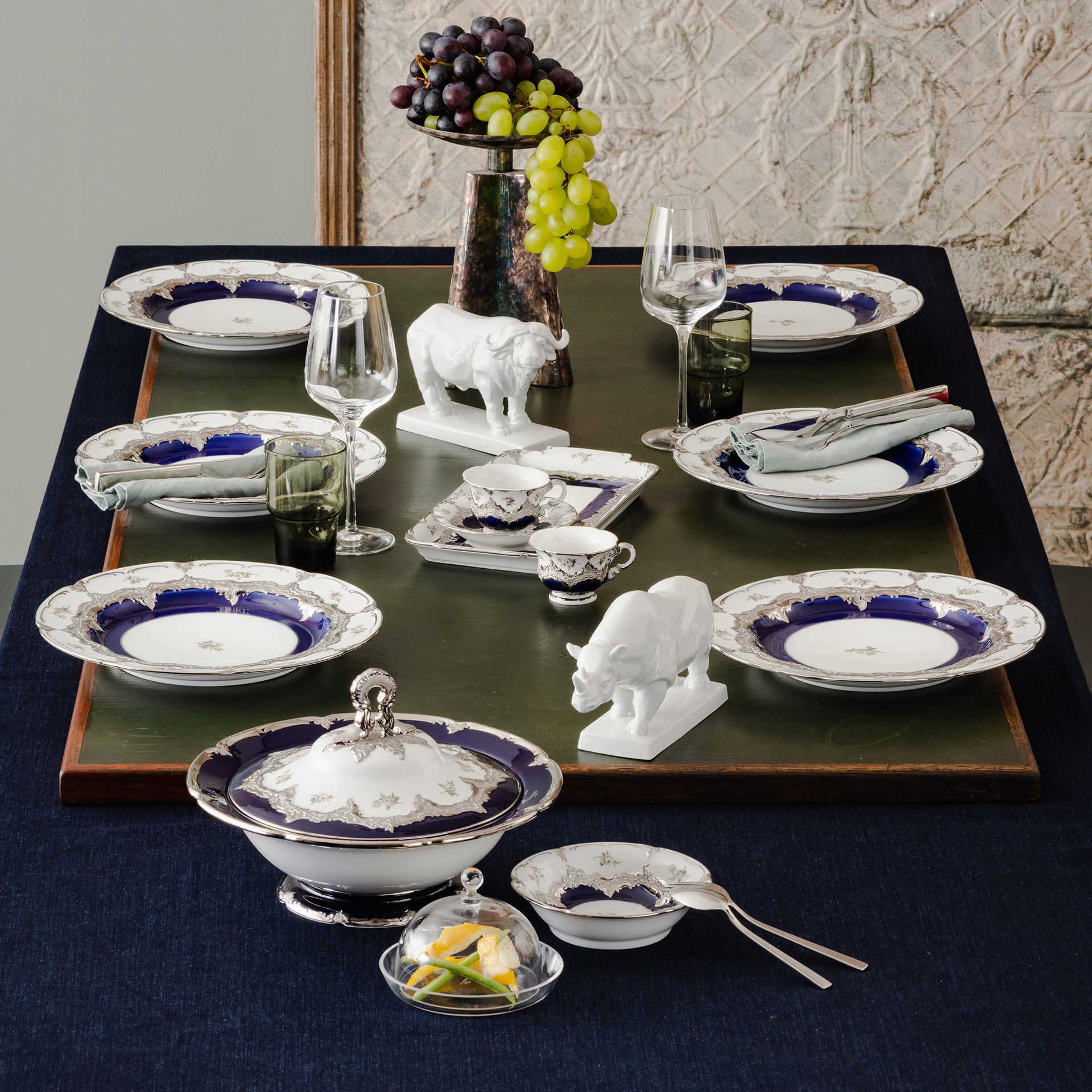 B-FORM 비폼 플라워 플래티넘 스프 플레이트