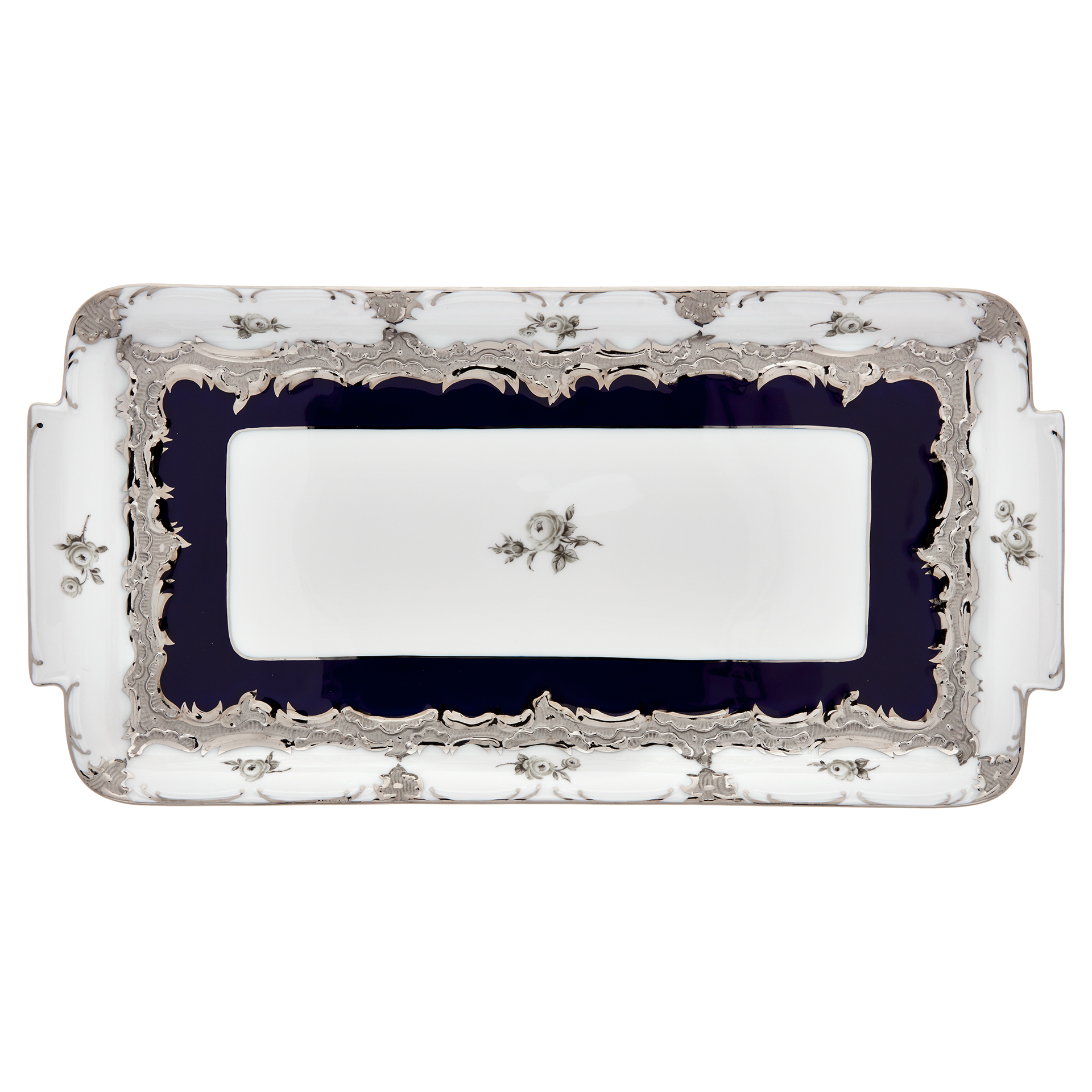 B-FORM 비폼 플라워 플래티넘 스퀘어 플래터