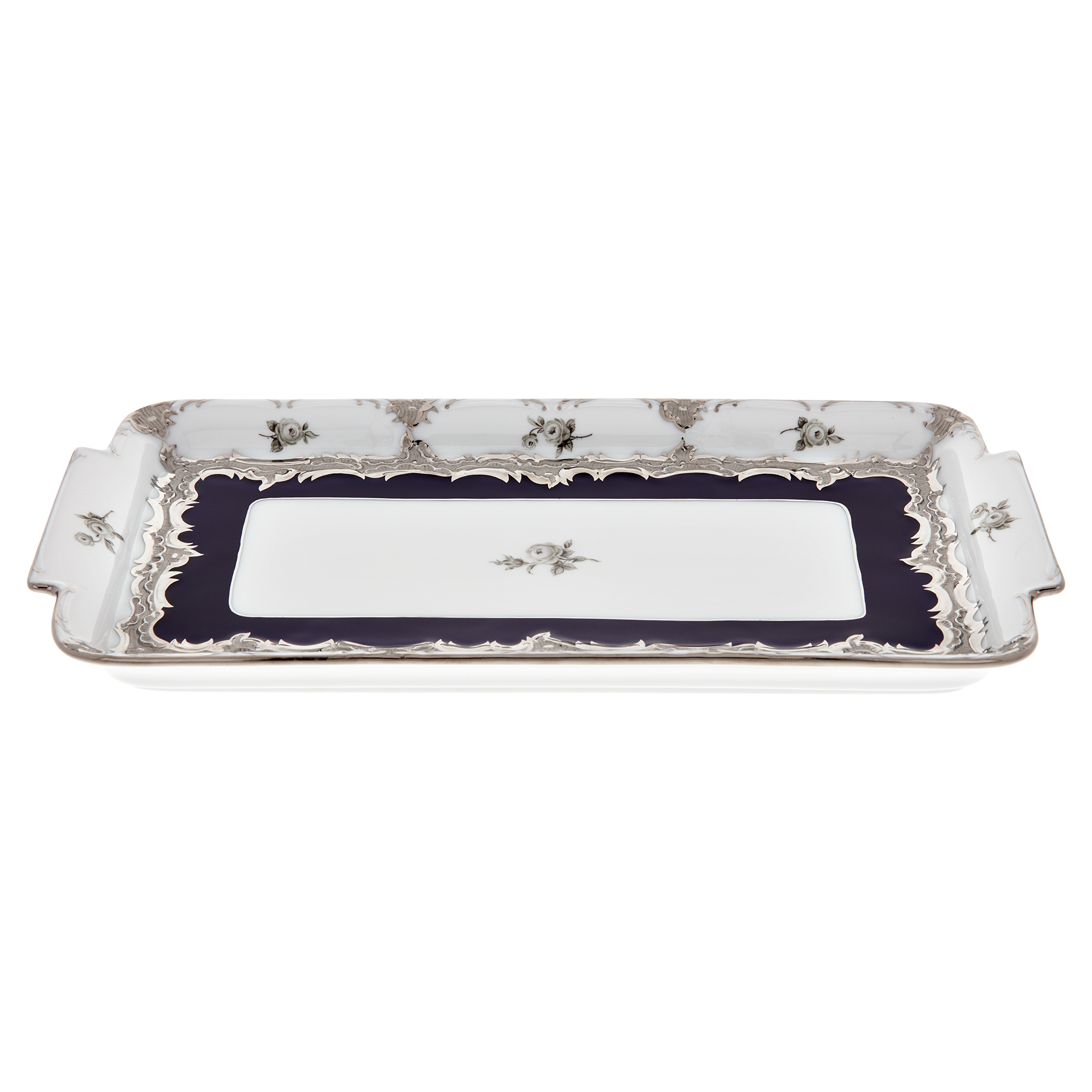 B-FORM 비폼 플라워 플래티넘 스퀘어 플래터