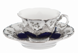 B-FORM 비폼 플라워 플래티넘 에스프레소 컵 앤 소서