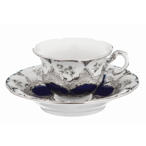 B-FORM 비폼 플라워 플래티넘 에스프레소 컵 앤 소서