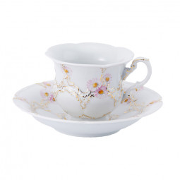 B-FORM 데이지 골드 커피 컵 앤 소서