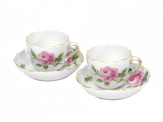 MEISSEN ROSE ESPRESSO SET