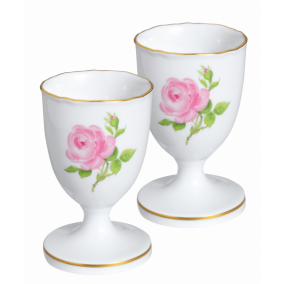 MEISSEN ROSE EGG CUPS SET