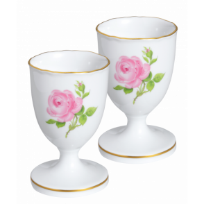MEISSEN ROSE EGG CUPS SET