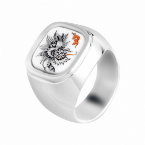 RING, 64 MM MING DRAGON BLACK