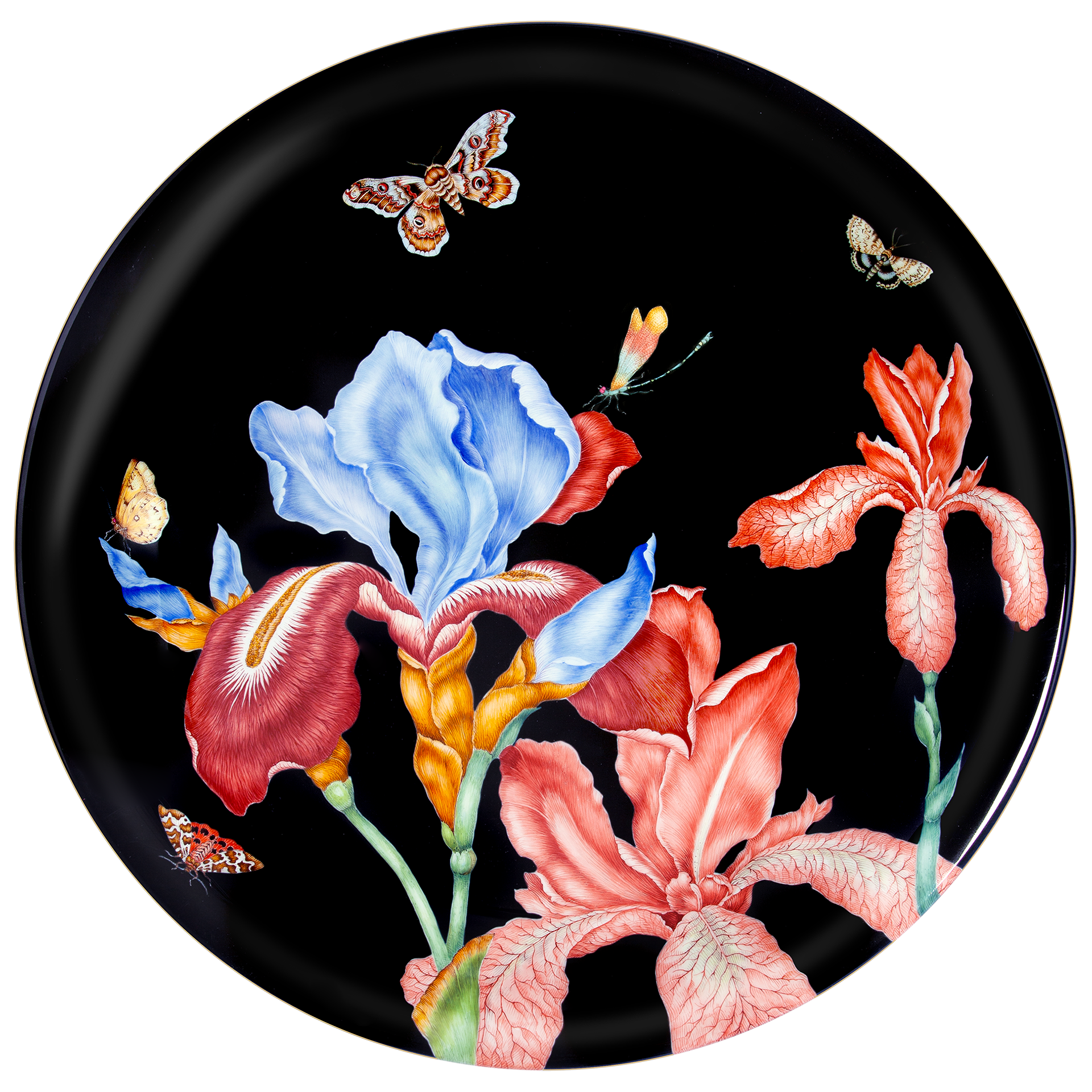 LIMITED MASTERWORKS 2021 WALL PLAQUE, IRIS WITH BUTTERFLIES