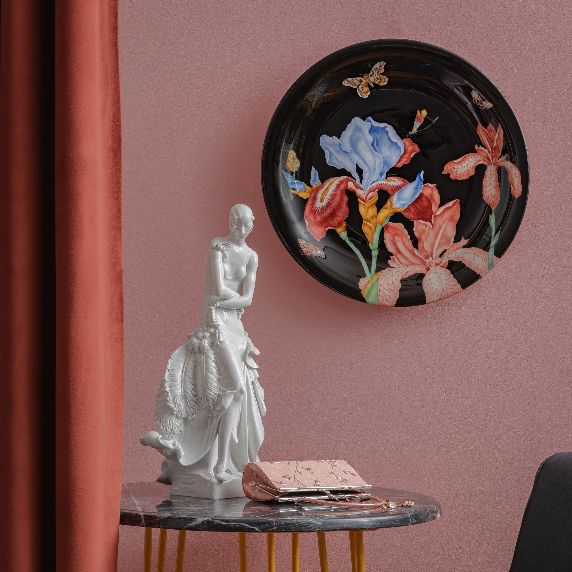 LIMITED MASTERWORKS 2021 WALL PLAQUE, IRIS WITH BUTTERFLIES