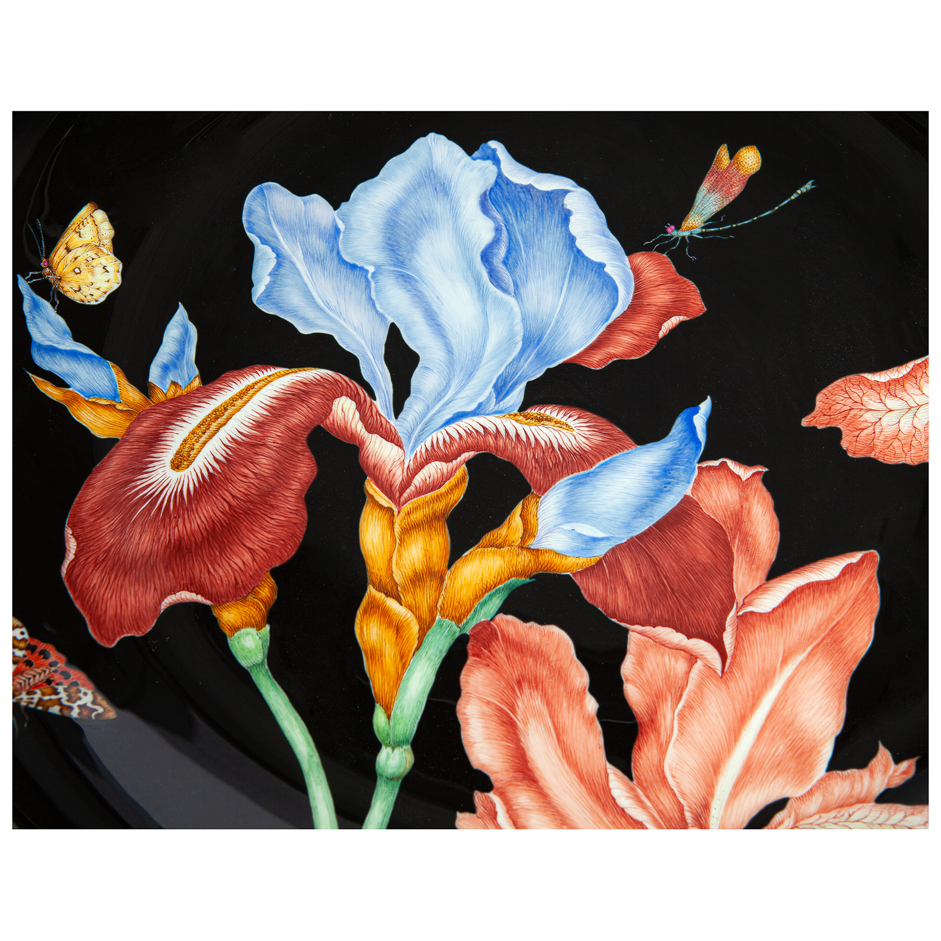 LIMITED MASTERWORKS 2021 WALL PLAQUE, IRIS WITH BUTTERFLIES