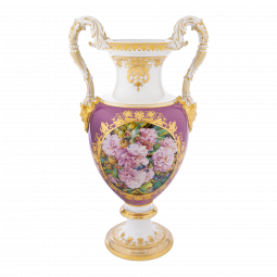 LIMITED MASTERWORKS 2014 VASE OPULENT FLOWER AND FRUIT PAINTING