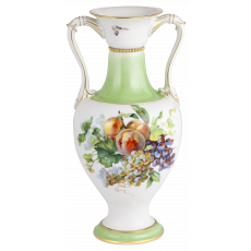 Baroque handled vase with 