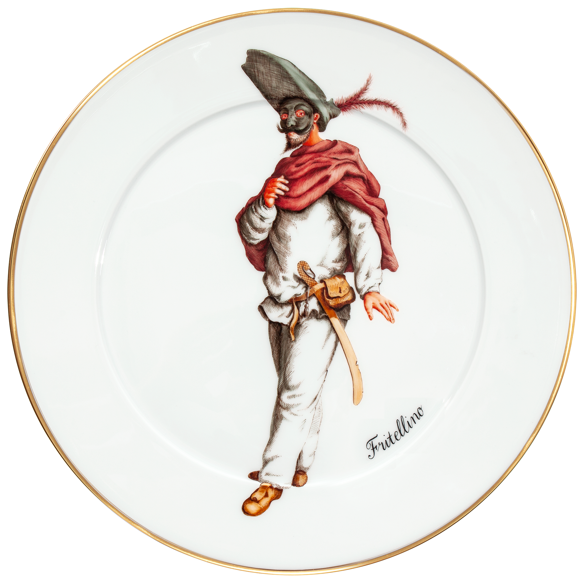 LIMITED EDITION 2021 WALL PLATE, COMMEDIA DELL' ARTE, FRITELLINO