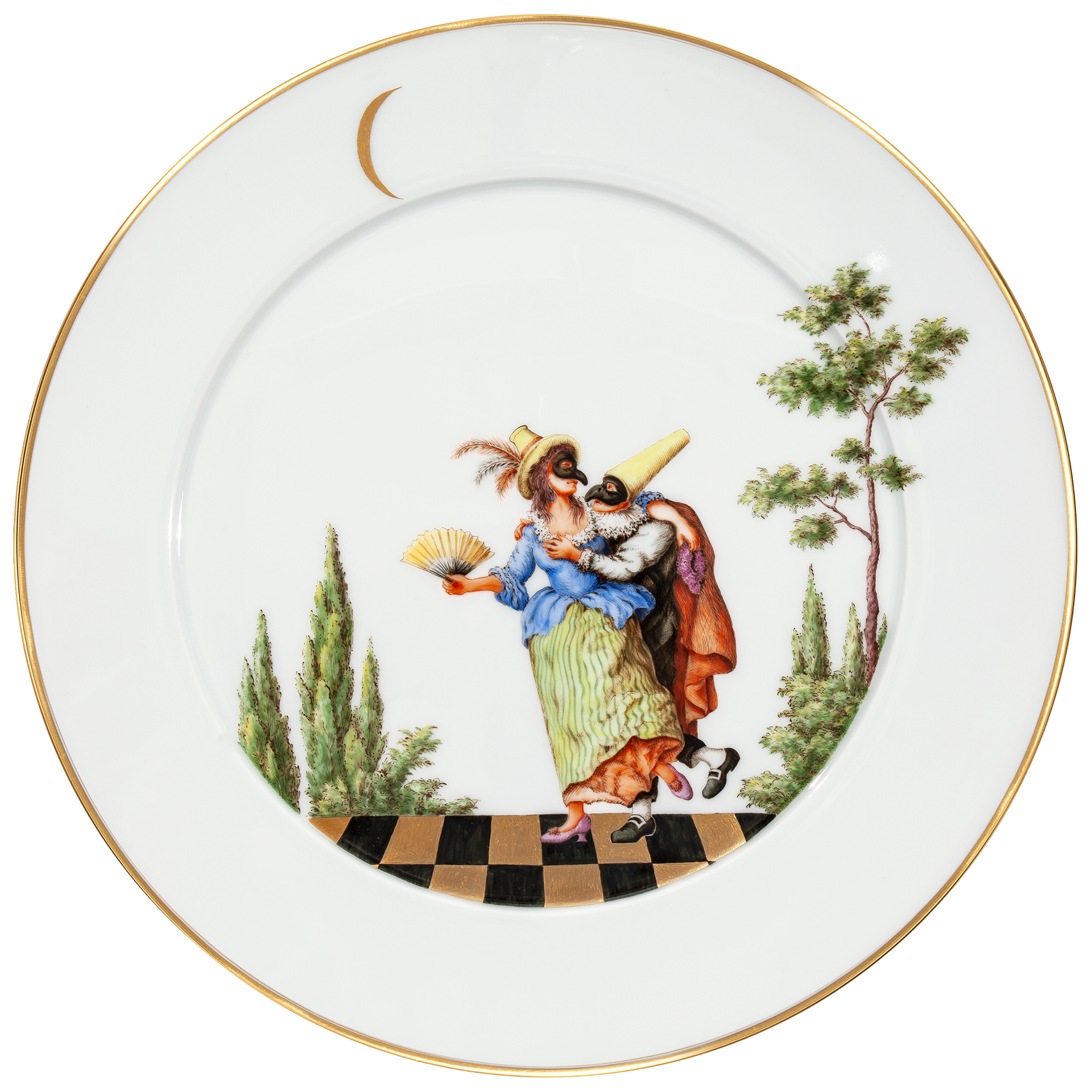 LIMITED EDITION 2021 WALL PLATE, SCENE OF COMMEDIA DELL' ARTE