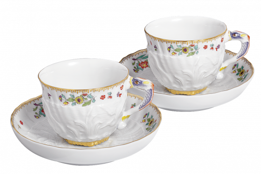 스완 서비스 에스프레소 컵 앤 소서 2인조 세트