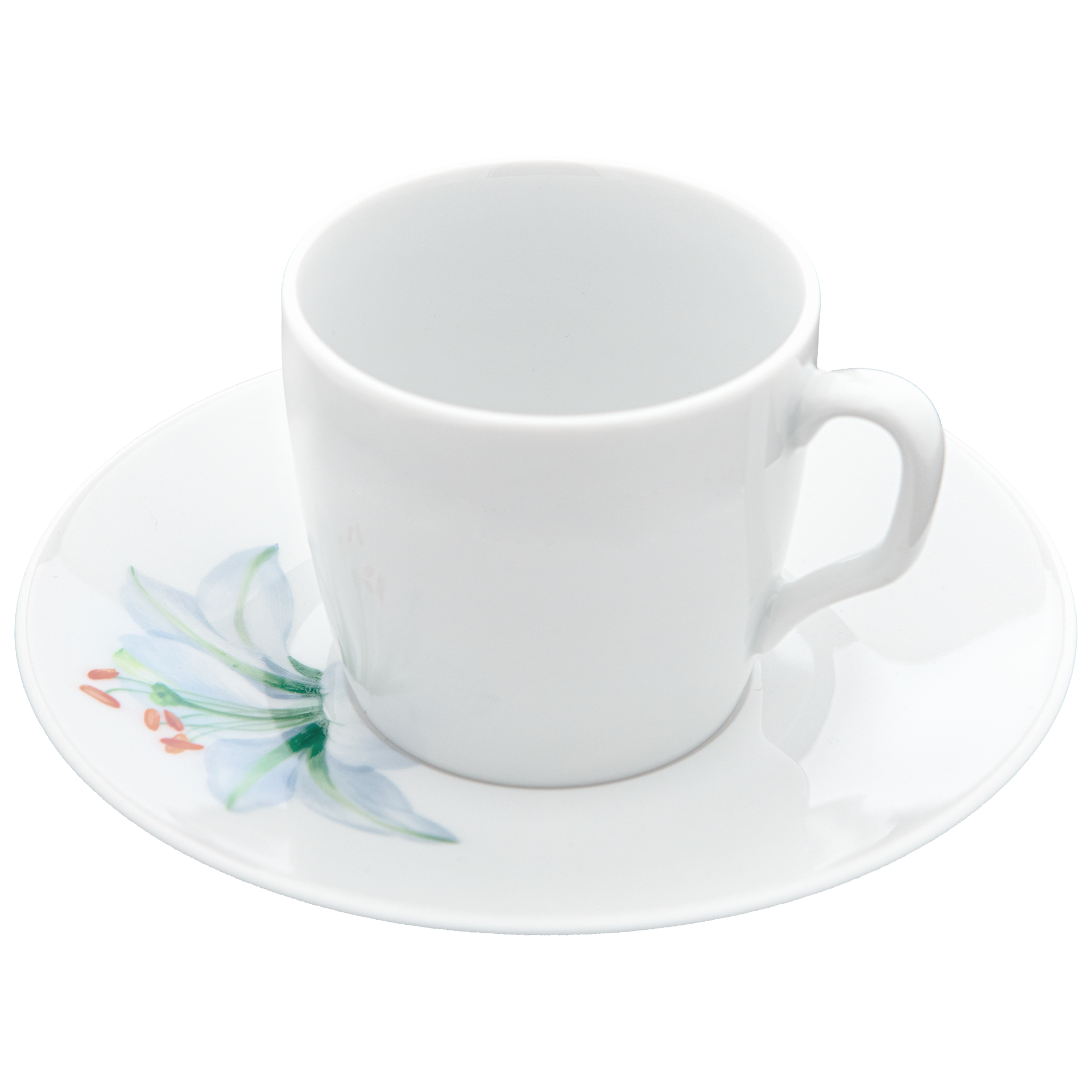 MEISSEN® COSMOPOLITAN GIANT BLOOM ESPRESSO CUP & SAUCER, LILY